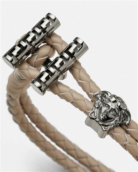 bracciale versace medusa|Versace Medusa braided bracelet.